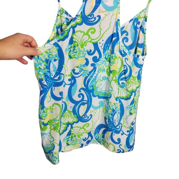 Lilly Pulitzer Dusk Racer Back Cami Tank Top in Resort White Crystal Coast S - Picture 8 of 16
